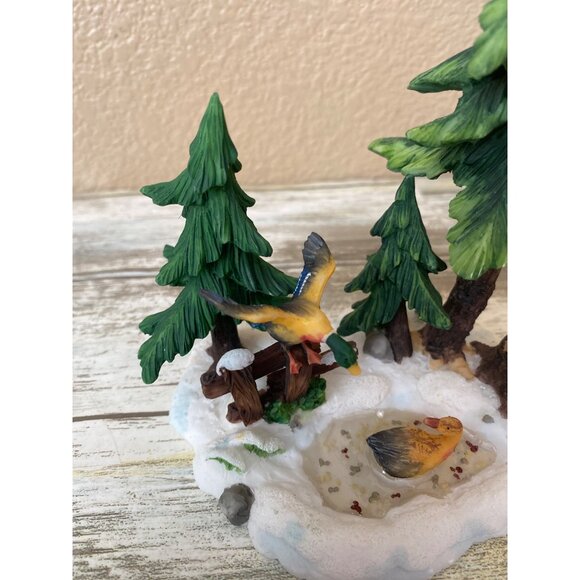 Santa’s Workbench Duck Pond Trees Resin Village Accessory 2002 w/ Box Pre-Owned - Picture 7 of 12